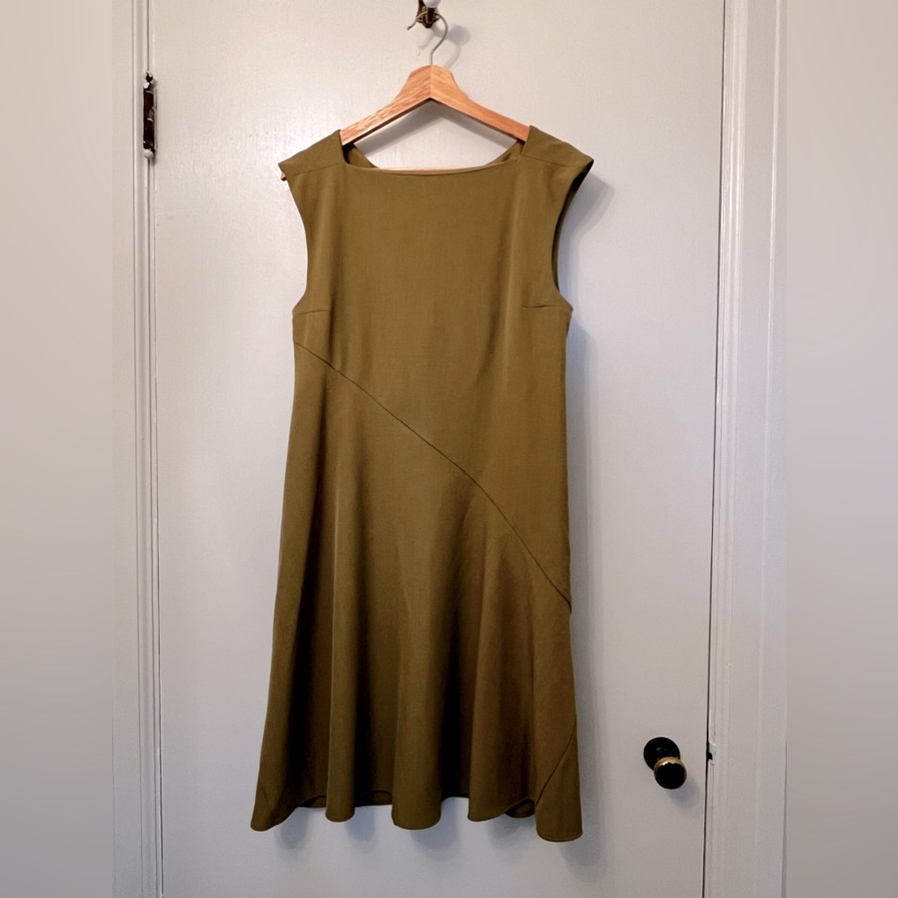 MM Lafleur Chartreuse A Line Dress Size 10